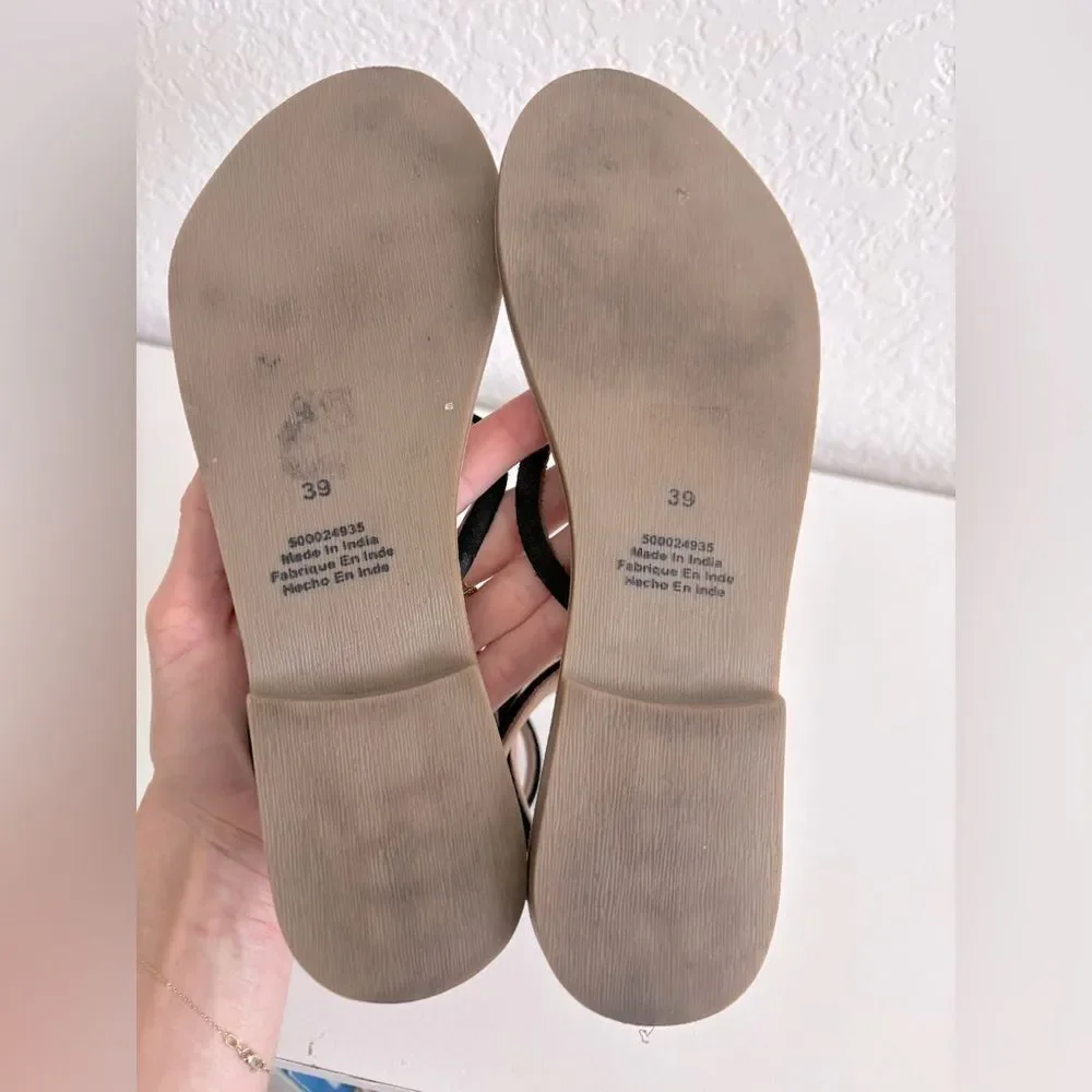 Free People Black Spiral Sandals